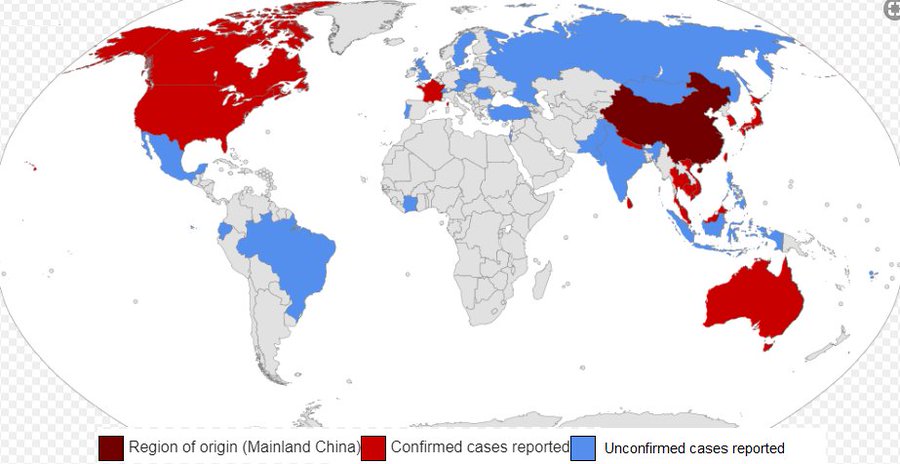 coronavirus map