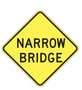 narrow bridge, biển báo giao thông dmv ở mỹ