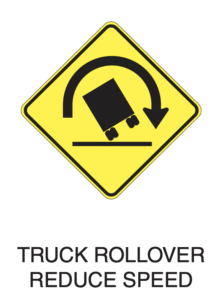 truck rollover reduce speed, biển báo giao thông dmv ở mỹ