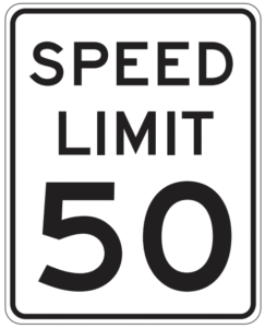 regulatory, speed limit 50, biến báo giao thông dmv