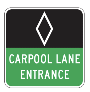 carpool lane entrance